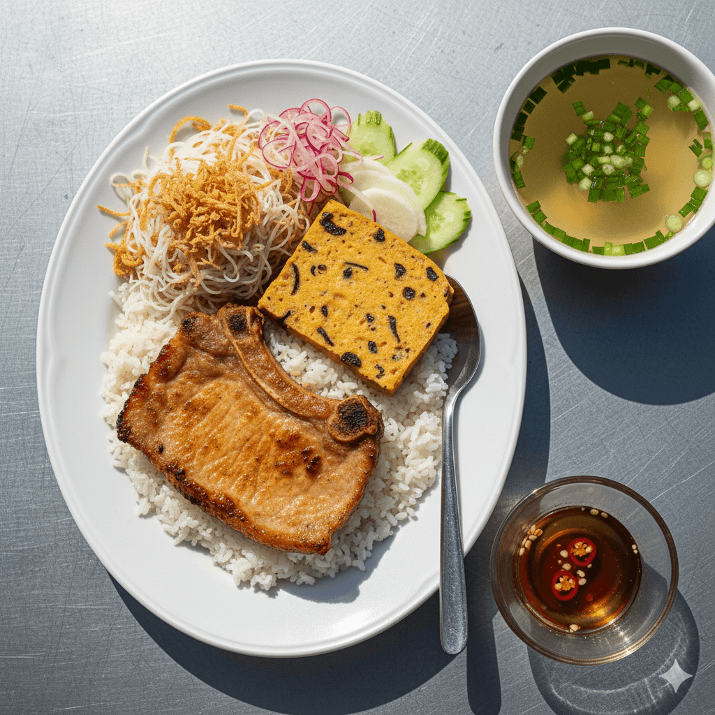 Cơm tấm sườn bì chả